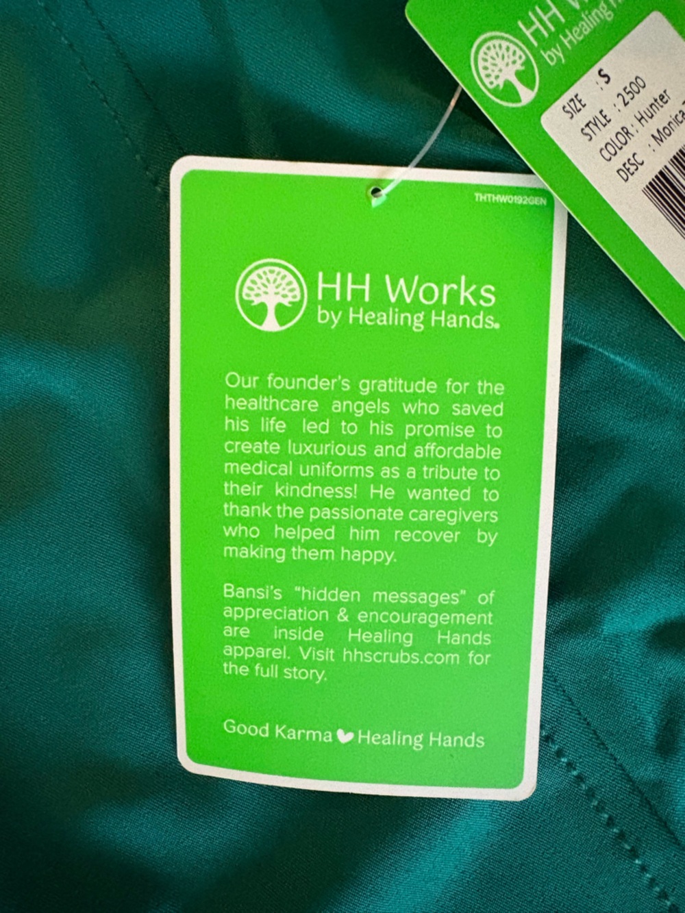 NWT Healing Hands Scrub Top - Picture 5 of 6